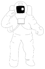 This is an image of an astronaut suit drawing.